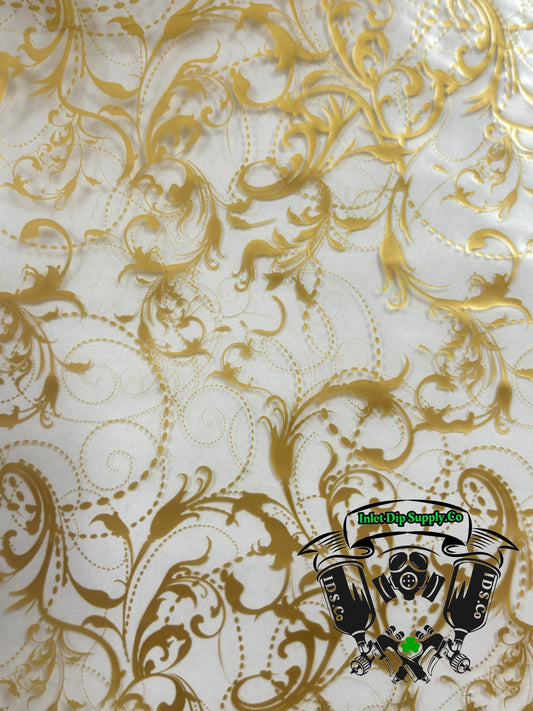 Gold Scroll Hydrographic Film