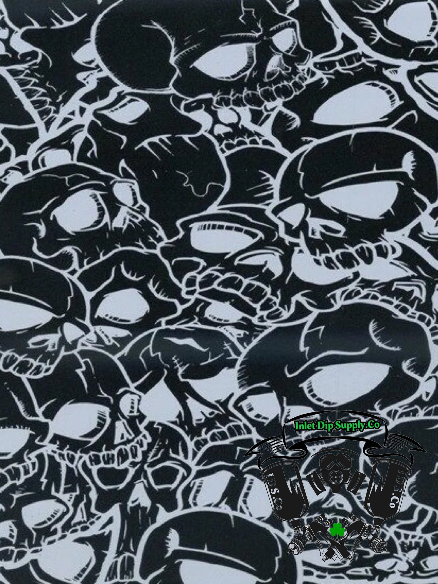 White skulls Hydrographic film